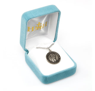Sterling Silver Round St. Christopher Medal