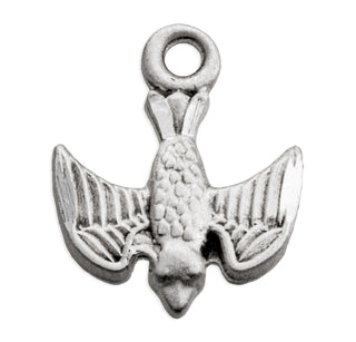 7/16-inch Sterling Silver Holy Spirit Medal with 16-inch Chain