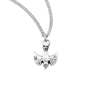 7 16 Inch Sterling Silver Holy Spirit Medal With 16 Inch Chain