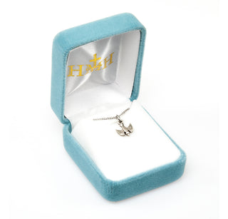 7/16-inch Sterling Silver Holy Spirit Medal with 16-inch Chain