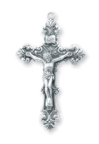 1 3/4" Sterling Silver Crucifix with 24" Chain