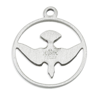 7/8-inch Sterling Silver Holy Spirit Medal with 18-inch Chain