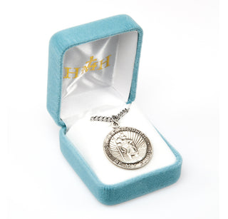Sterling Silver Round St. Christopher Medal