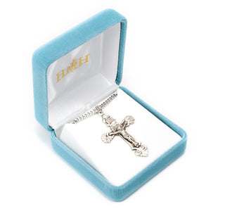 1 13/16-inch Sterling Silver "Tools of the Crucifixion" Cross with 24-inch Chain