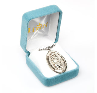 Sterling Silver Oval St. Christopher Medal