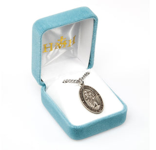 Sterling Silver Oval St. Christopher Medal