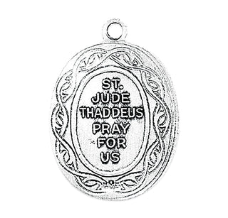 15/16-inch Sterling Silver St. Jude Medal with 18-inch Chain