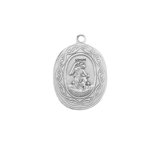15/16-inch Sterling St. Joseph Medal with 18-inch Chain