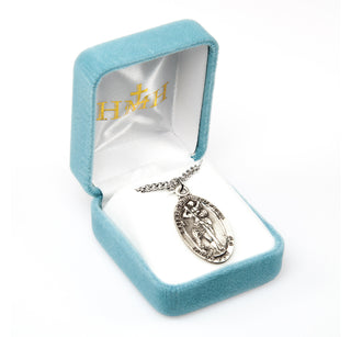 Sterling Silver Oval St. Christopher Medal