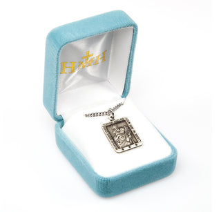 Sterling Silver Square St. Christopher Medal