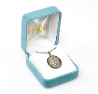 7/8-inch Sterling Silver St. Francis Medal with 18-inch Chain