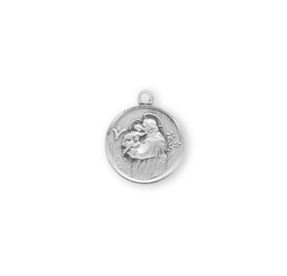 5/8-inch Sterling Silver Saint Anthony Medal with 18-inch Chain