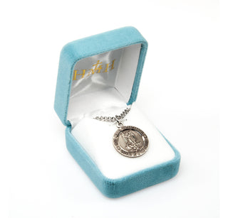 Sterling Silver Round St. Michael Medal