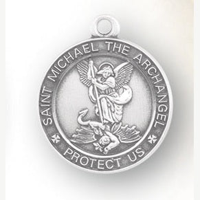 Sterling Silver Round St. Michael Medal - SALE