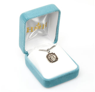 9/16-inch Sterling Silver St. Florian Medal with 18-inch Chain
