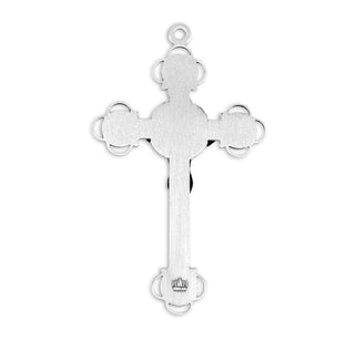 1 15/16-inch Sterling Silver Crucifix with 24-inch Chain