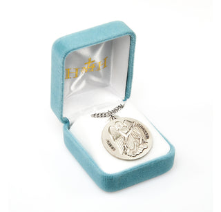 Saint Michael Round Sterling Silver Medal