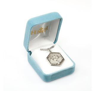 Saint Michael the Archangel Sterling Silver Hexagon Medal