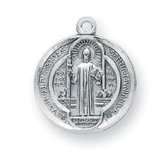 5/8-inch Sterling Silver St. Benedict Medal with 18-inch Chain - SALE