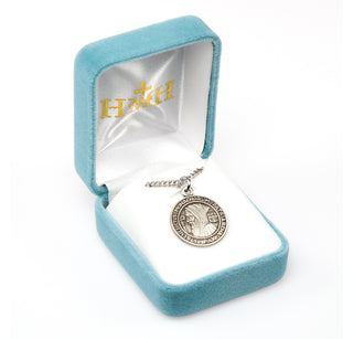 3/4-inch Sterling Silver St. Benedict Medal with 18-inch Chain