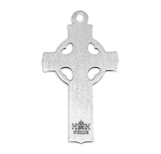1 1/8-inch Sterling Silver Celtic Cross with 18-inch Chain