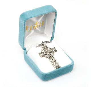 1 5/8-inch Sterling Silver Celtic Cross with 24-inch Chain
