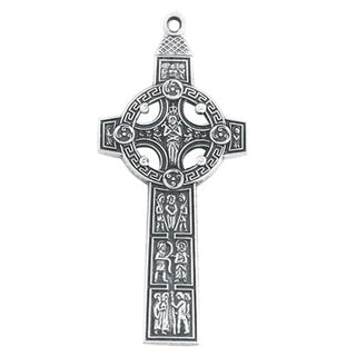 1 1/2" Sterling Silver Celtic Cross with 18" Chain