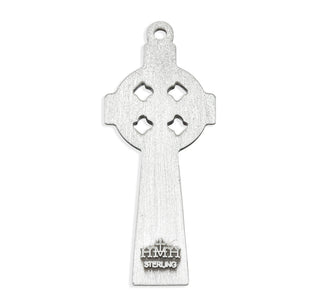 1 1/8-inch Sterling Silver Celtic Cross with 18-inch Chain