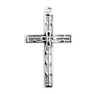 Sterling Silver Scrollwork Design Cross