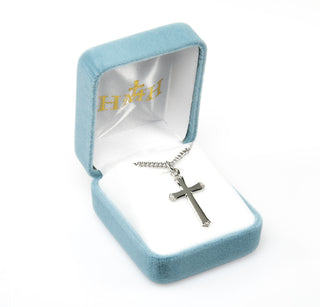 Sterling Silver Flower Tipped Cross