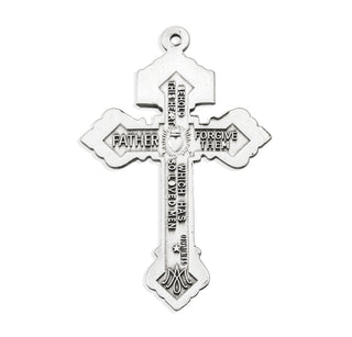 1 1/2-inch Sterling Silver "Pardon" Crucifix with 24-inch Chain