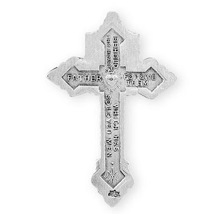 2 1/8-inch Sterling Silver "Pardon" Crucifix with 24-inch Chain