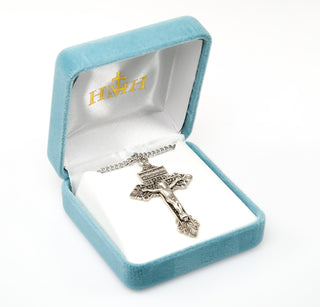 2-inch Sterling Silver Pardon Crucifix with 24-inch Chain