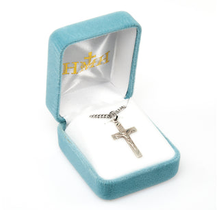 1-inch Sterling Silver Crucifix with 18-inch Chain