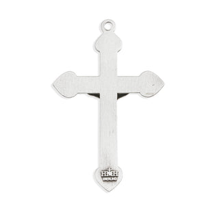 1 3/4-inch Sterling Silver Crucifix with 24-inch Chain