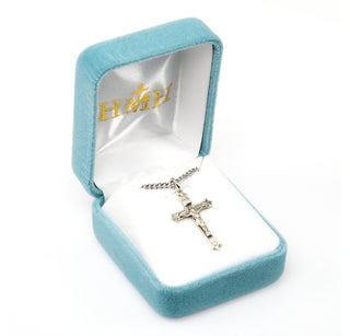 1-inch Sterling Silver Crucifix with 18-inch Chain
