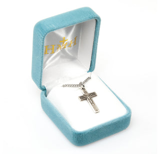 Engraved Sterling Silver Crucifix