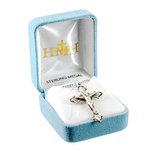 Flared Sterling Silver Crucifix