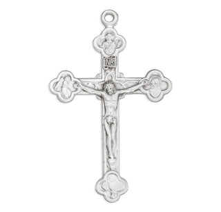 Budded Sterling Silver Crucifix