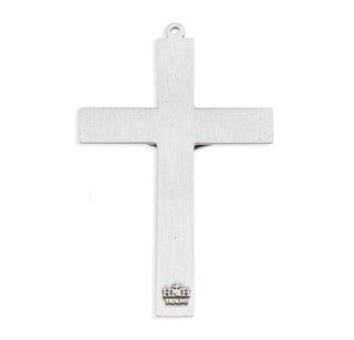 1 3/4-inch Sterling Silver Crucifix with 24-inch Chain