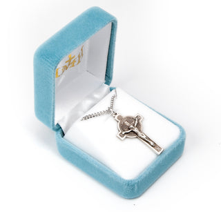 1 1/4-inch Sterling Silver St. Benedict Crucifix with 18-inch Chain