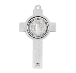 2-inch Sterling Silver St. Benedict Crucifix with 24-inch Chain