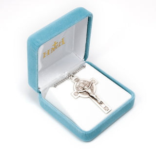 2-inch Sterling Silver St. Benedict Crucifix with 24-inch Chain