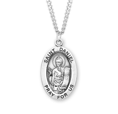 Sterling Silver Oval shaped St. Daniel Medal