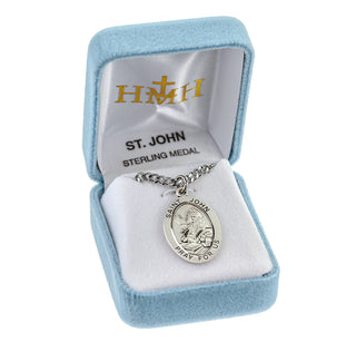Sterling Silver Oval Shaped St. John Medal