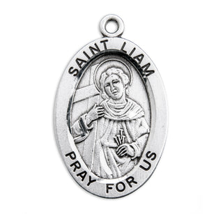 Patron Saint Liam Oval Sterling Silver Medal