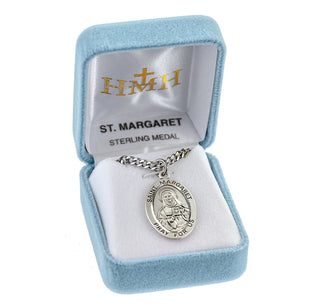 Sterling Silver Oval St. Margaret Medal
