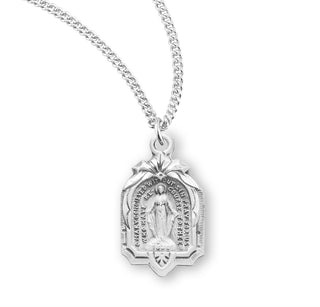 7 8 Inch Sterling Silver Miraculous Medal With 18 Inch Chain