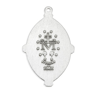 1 3/8-inch Sterling Silver Miraculous Medal with 24-inch Chain