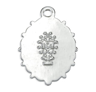 Sterling Silver Oval Two-Tone Miraculous Medal